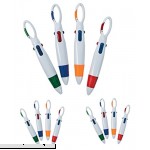 Carabiner Shuttle Pens 12 Pack Each 5 1 2 Pen Includes 4 Retractable Color Choices.  B0753RCHTR